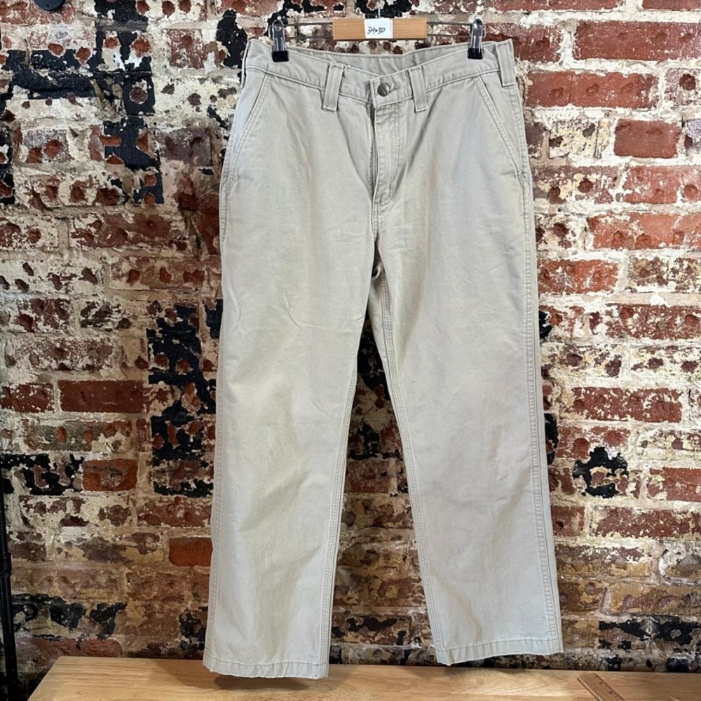 Carhartt tan Relaxed Fit Pants Mens 34x30 work utility